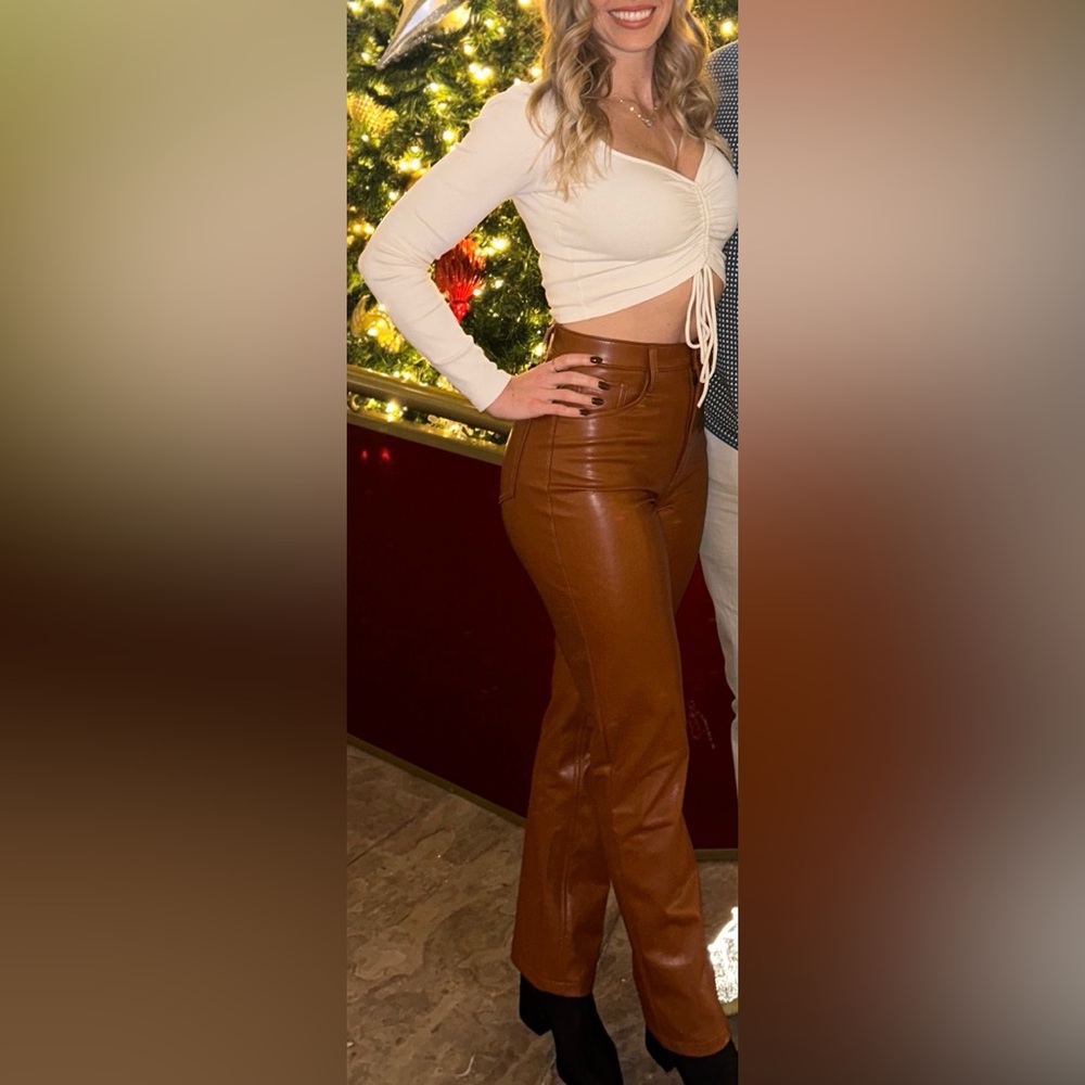 Abercrombie Brown Leather Pants